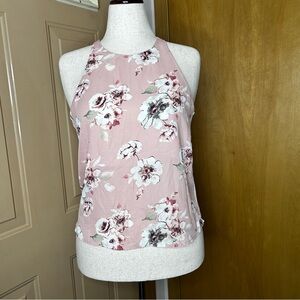 Forever 21 Blush Floral Halter Top